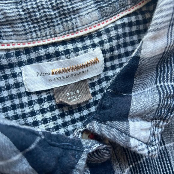 Anthropologie Bo Boyfriend Plaid Flannel Shirt By Pilcro - Picture 8 of 9